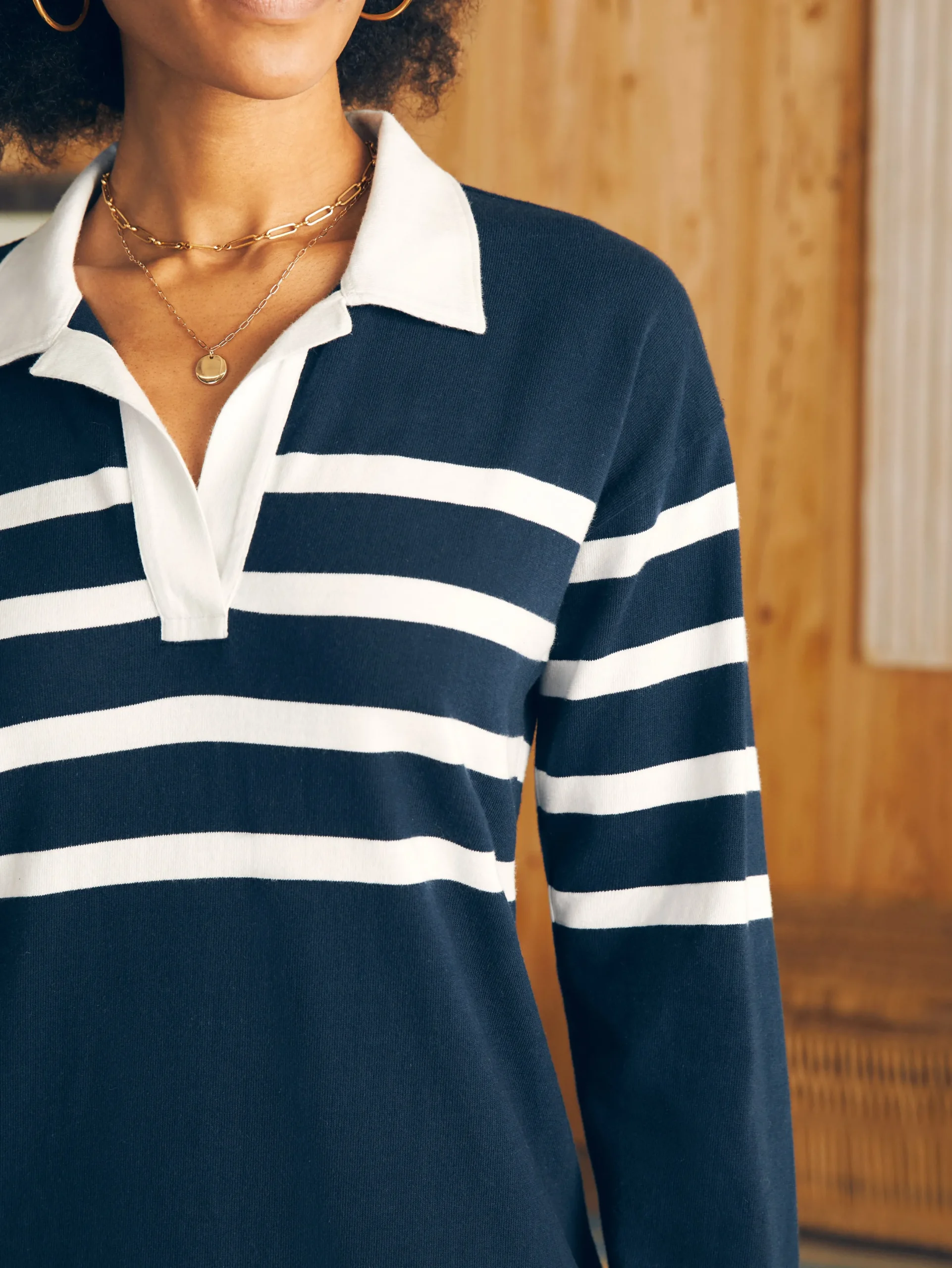 Women Faherty Brand Rugby Jersey Dress -