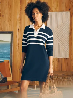 Women Faherty Brand Rugby Jersey Dress -