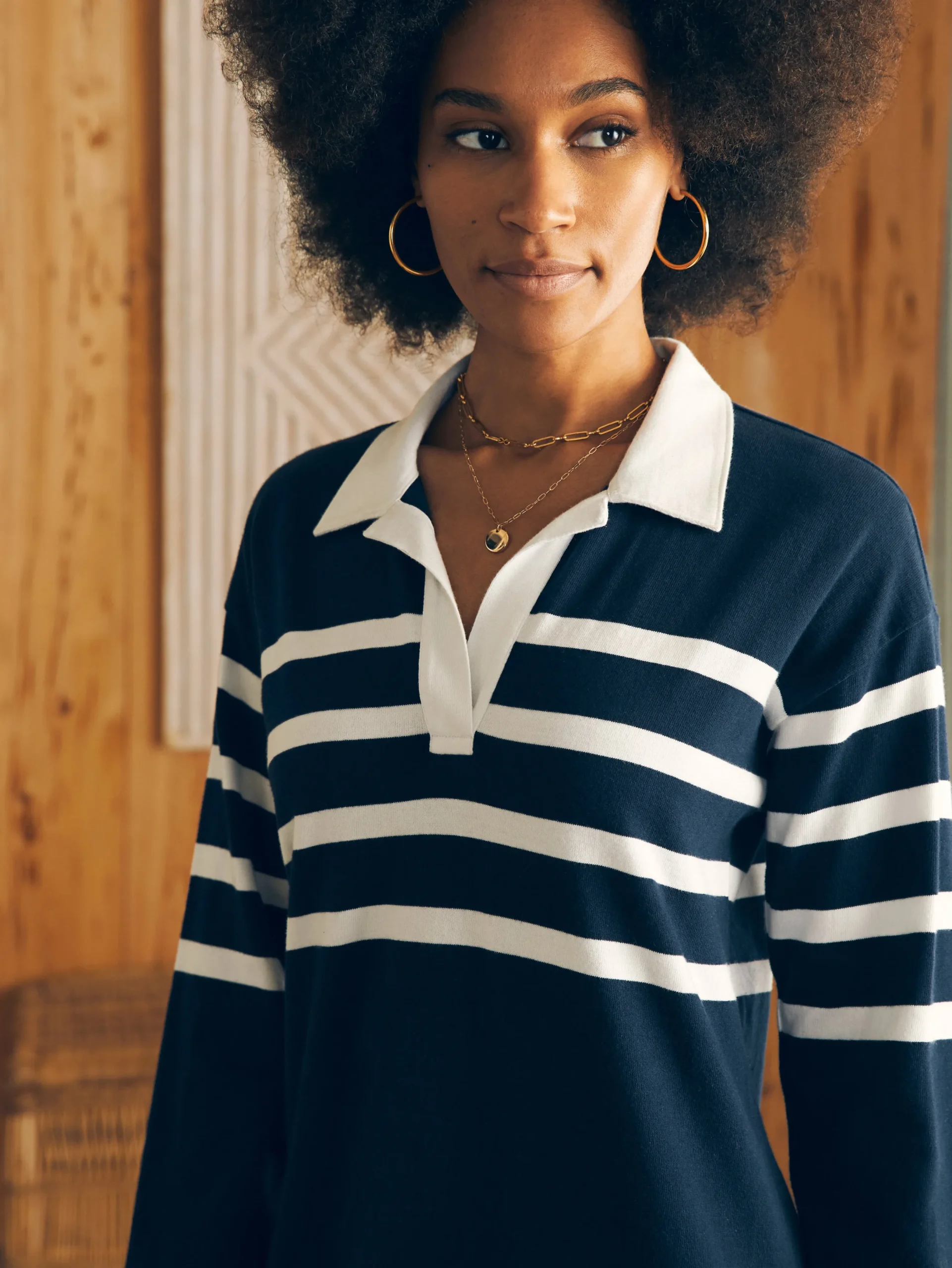 Women Faherty Brand Rugby Jersey Dress -
