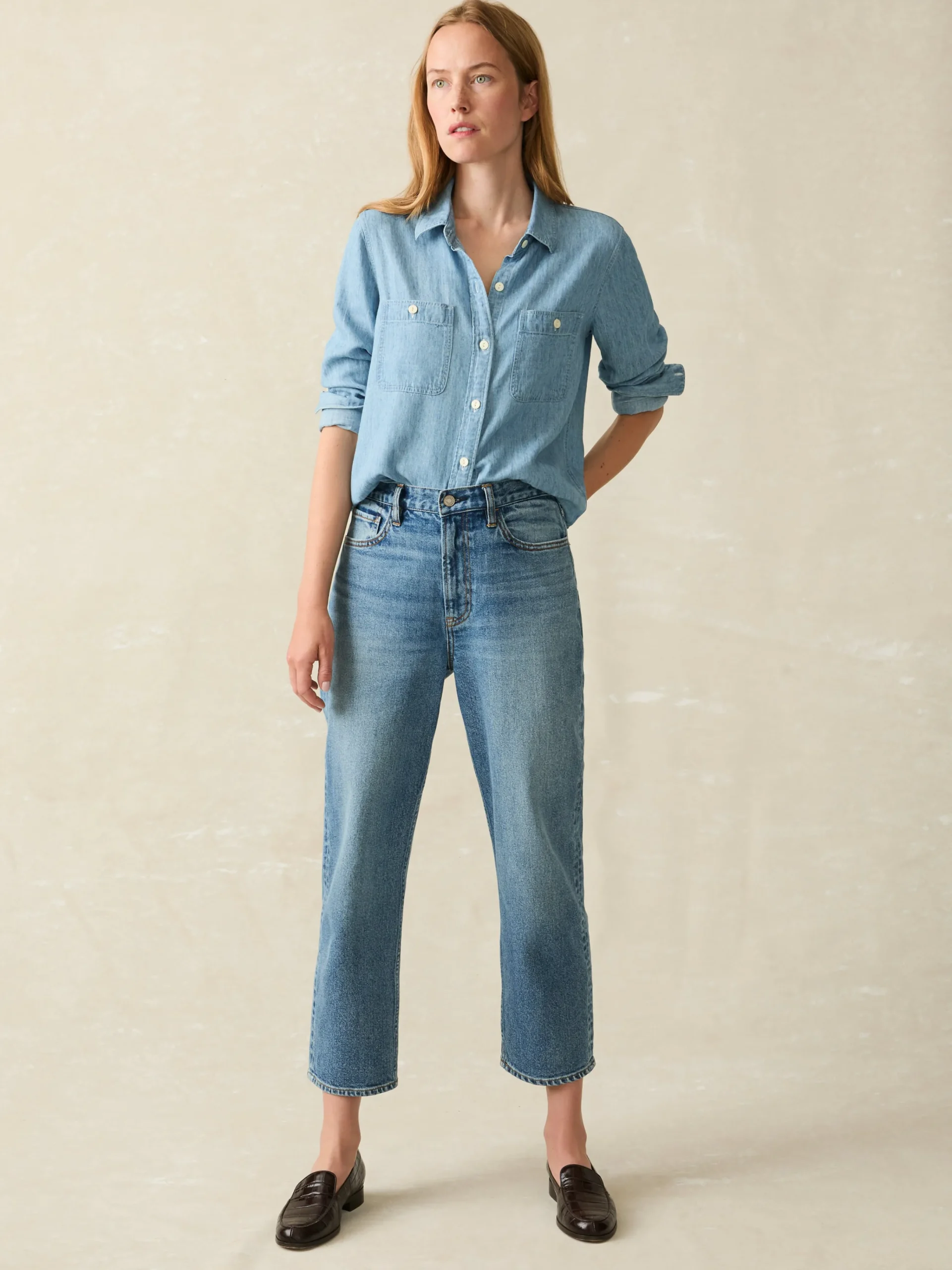Women Faherty Brand 90S Crop Jean -