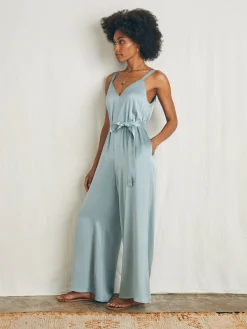 Women Faherty Brand Sandwashed Silk Jumpsuit -