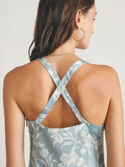 Women Faherty Brand Sandwashed Silk Slip Dress -