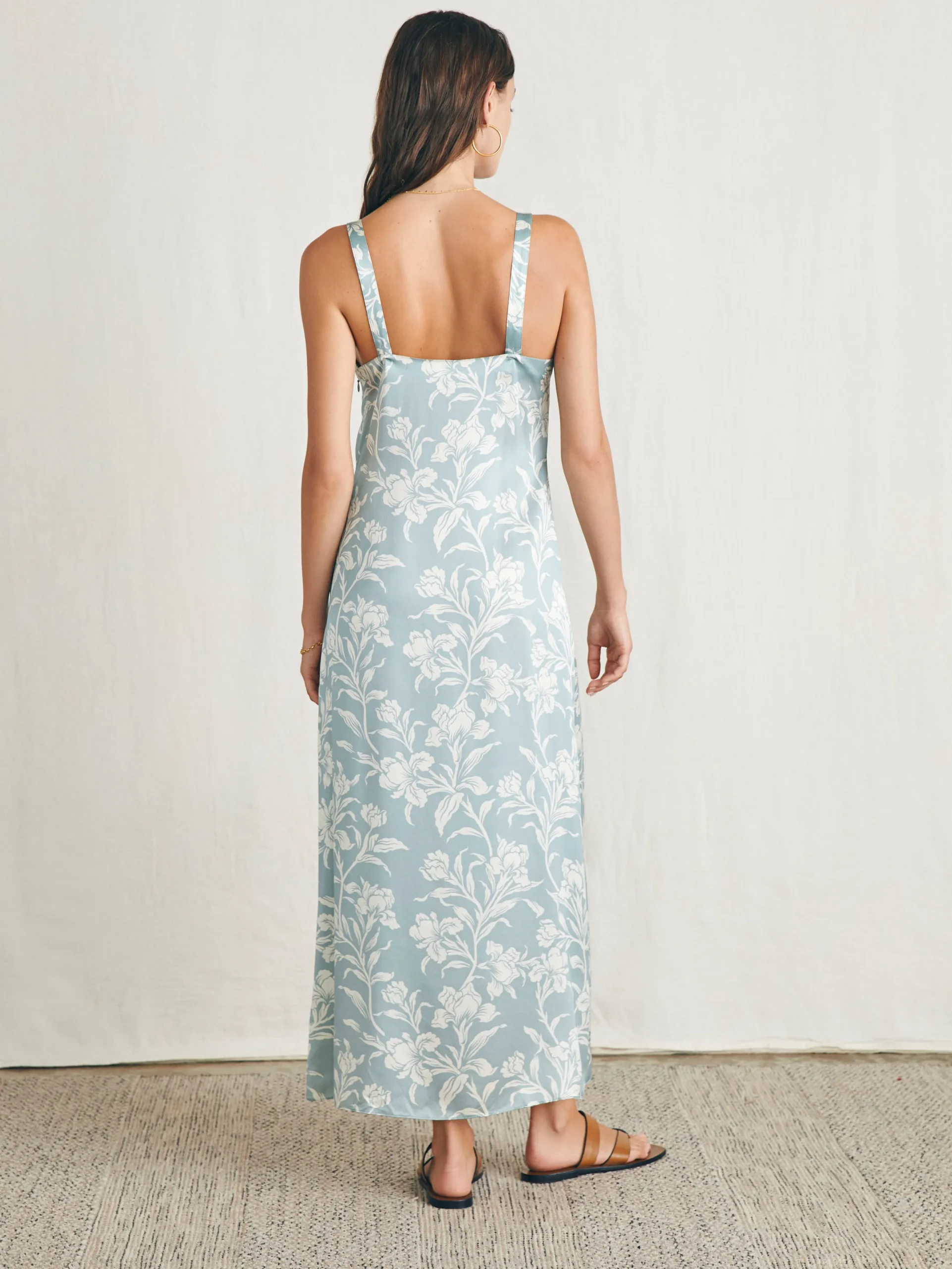 Women Faherty Brand Sandwashed Silk Slip Dress -