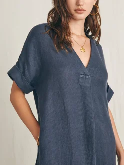 Women Faherty Brand Sanibel Basketweave Dress -