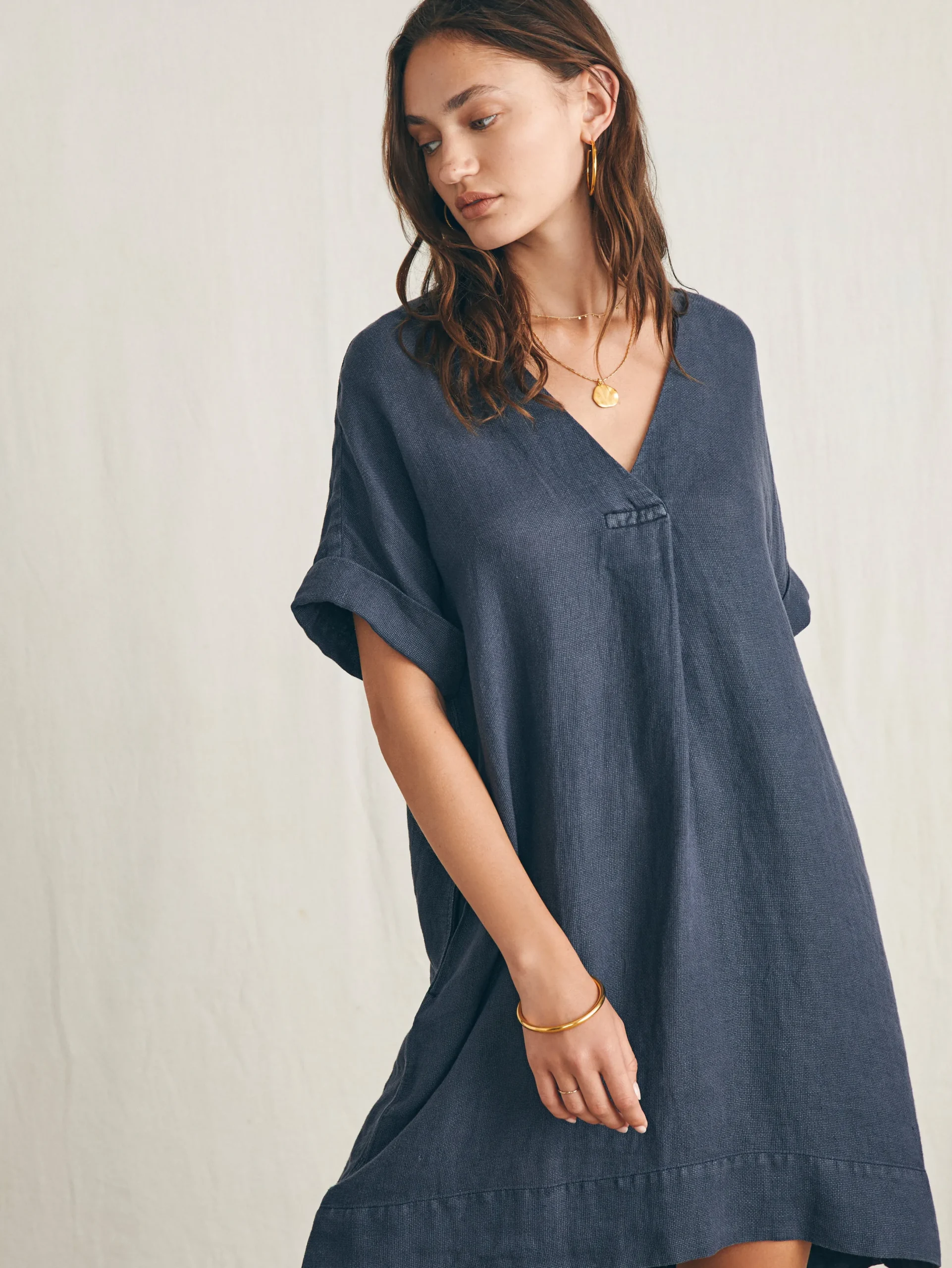 Women Faherty Brand Sanibel Basketweave Dress -