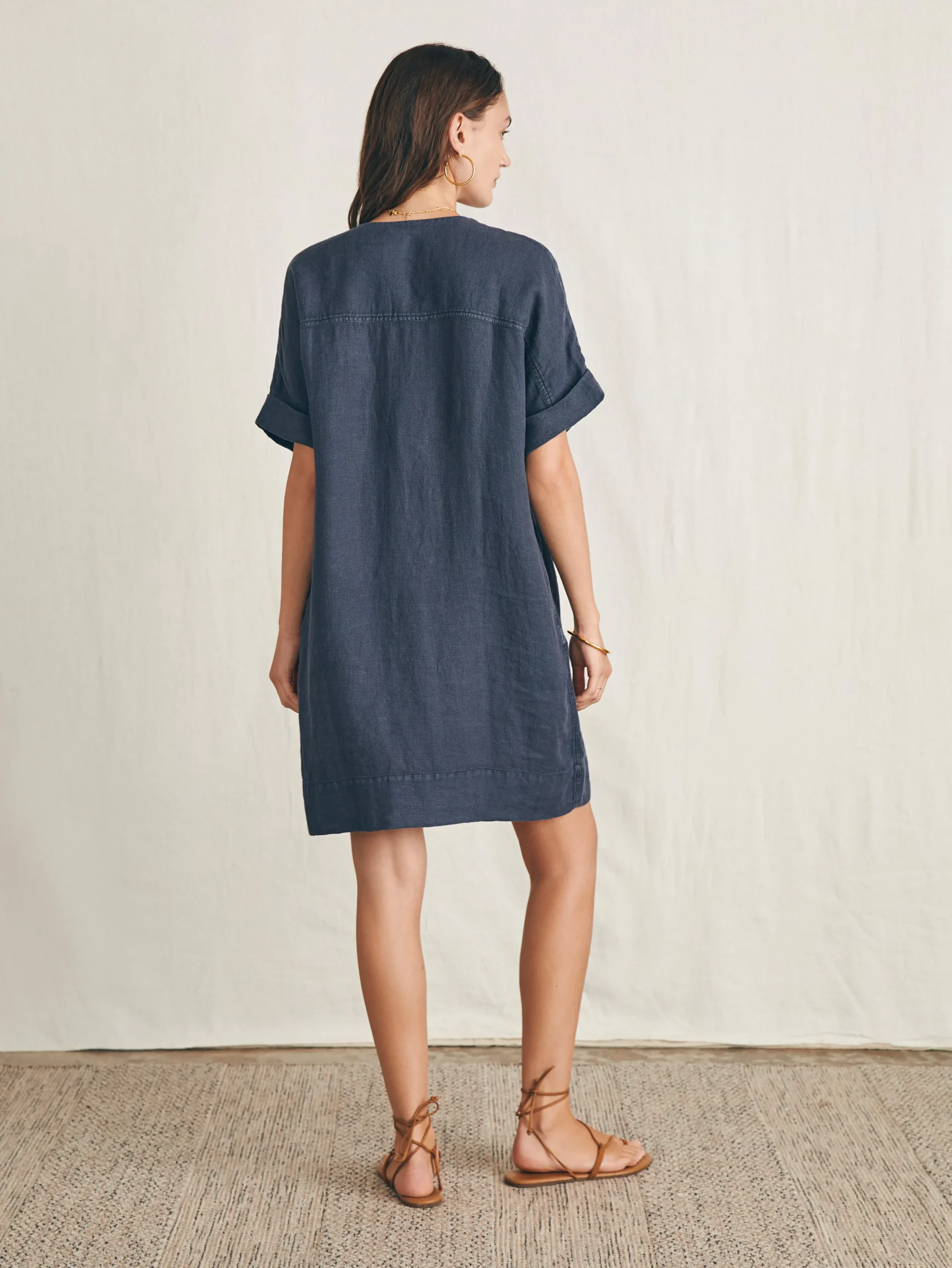 Women Faherty Brand Sanibel Basketweave Dress -