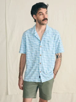 Faherty Brand Short-Sleeve Cabana Towel Terry Shirt -