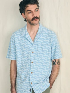 Faherty Brand Short-Sleeve Cabana Towel Terry Shirt -
