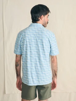 Faherty Brand Short-Sleeve Cabana Towel Terry Shirt -