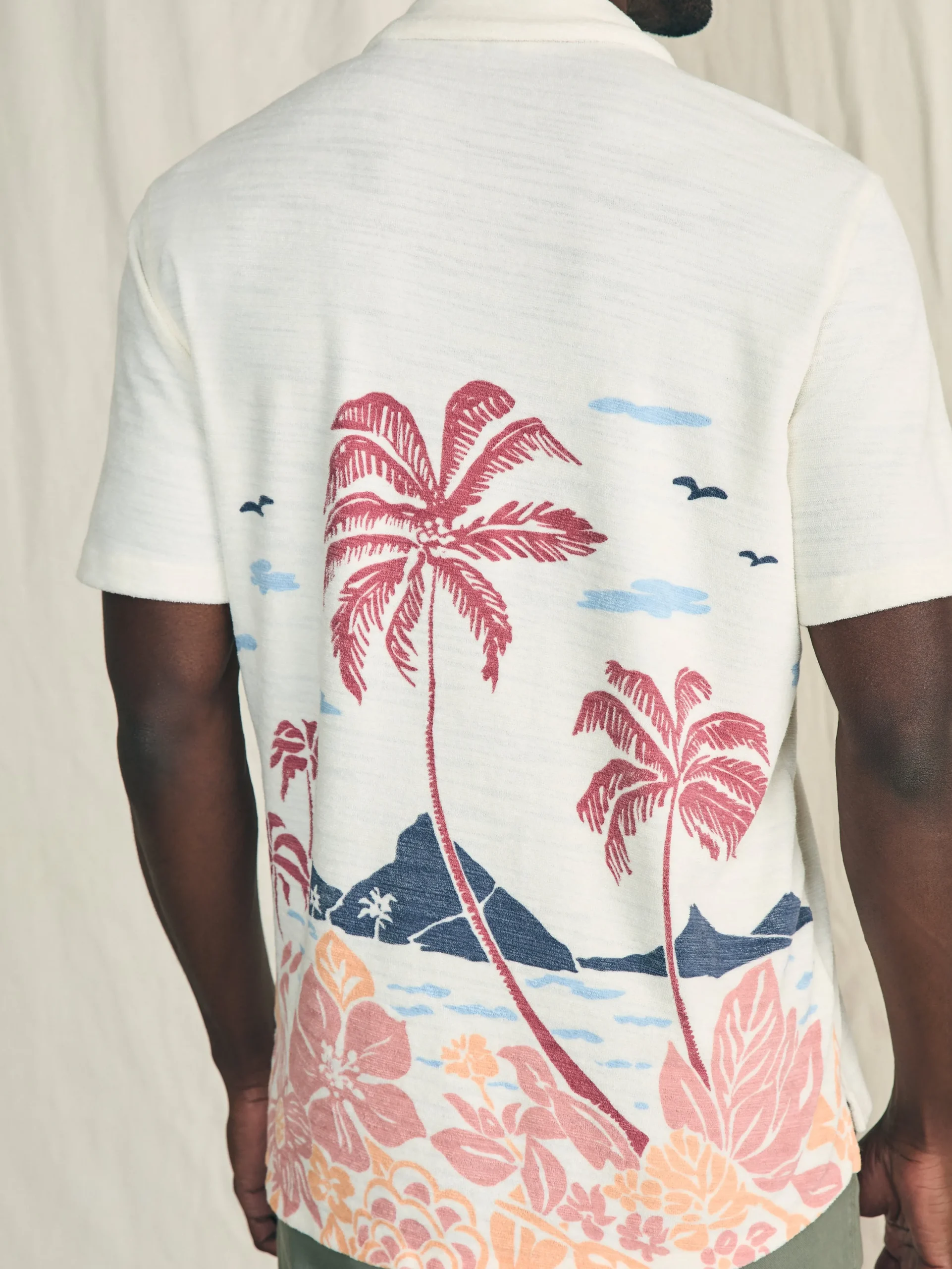 Faherty Brand Short-Sleeve Cabana Towel Terry Shirt -