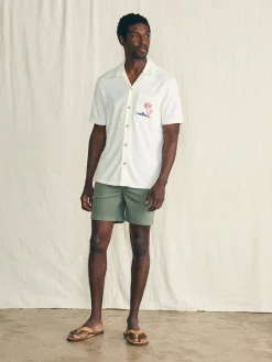 Faherty Brand Short-Sleeve Cabana Towel Terry Shirt -