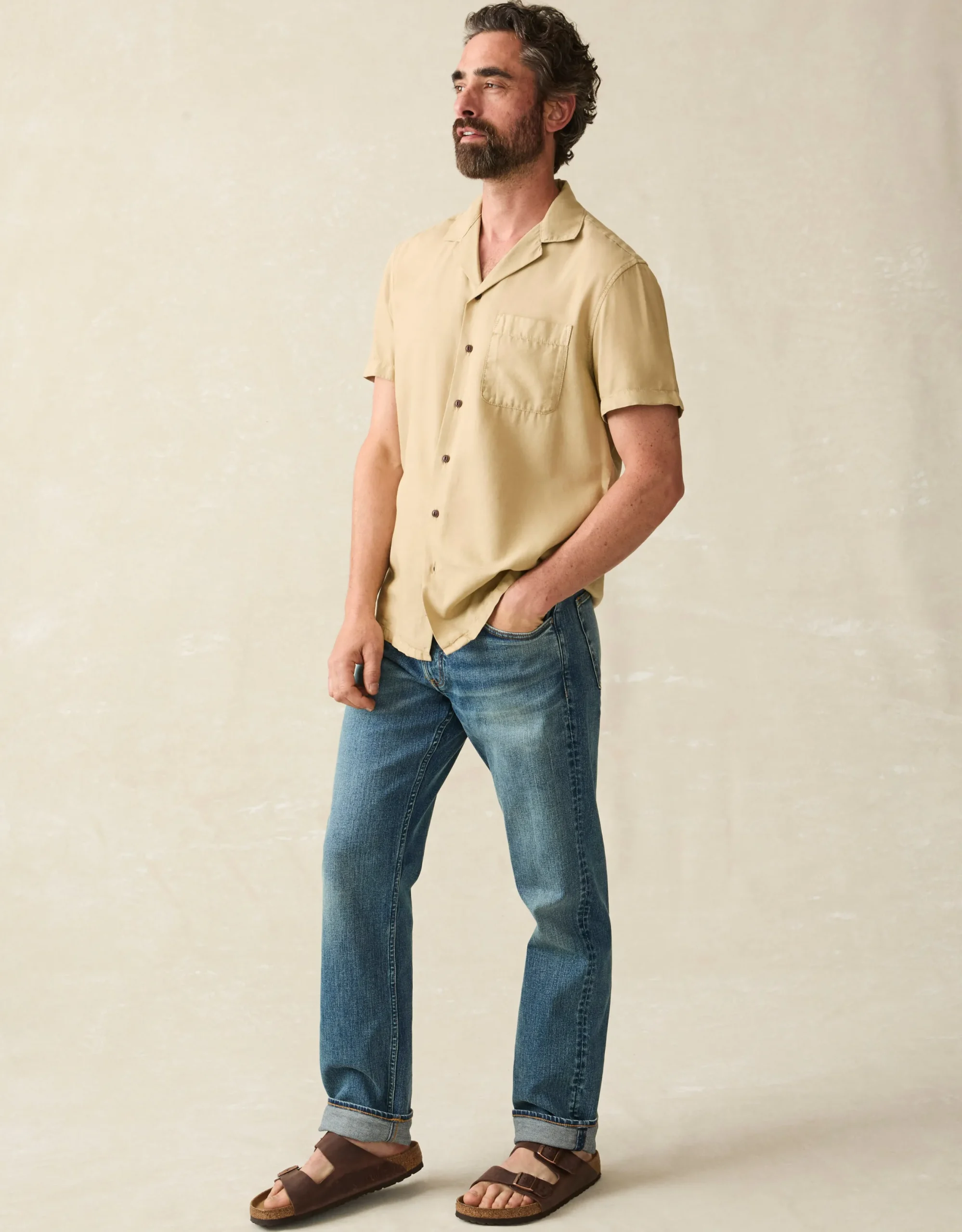 Faherty Brand Short-Sleeve Getaway Camp Shirt -