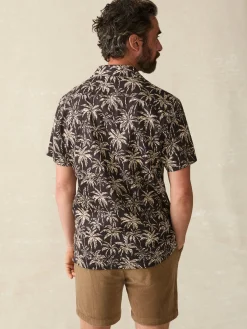 Faherty Brand Short-Sleeve Hemp Blend Camp Shirt -