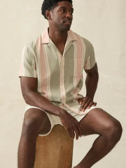 Faherty Brand Short-Sleeve Hemp Blend Camp Shirt -