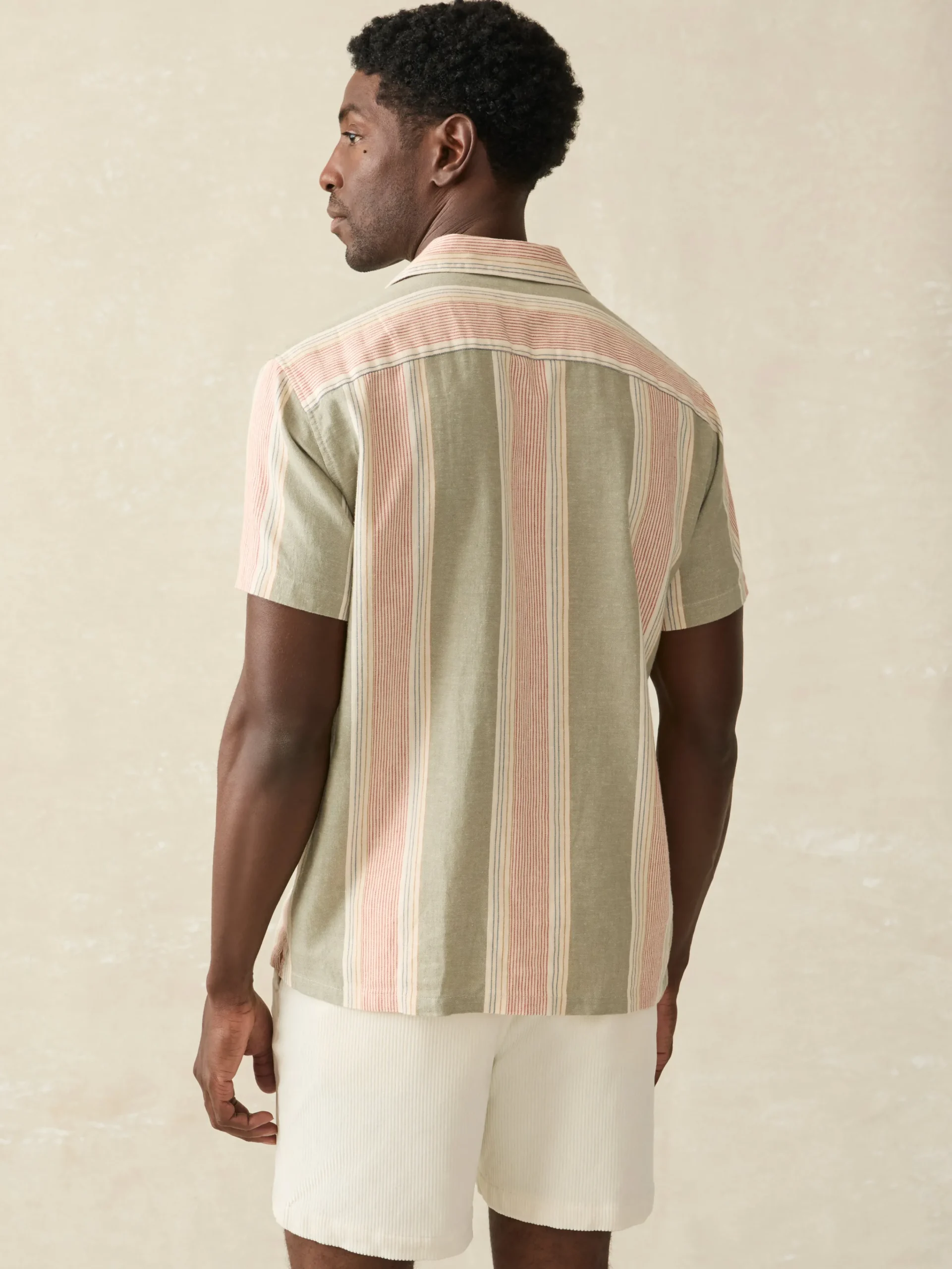 Faherty Brand Short-Sleeve Hemp Blend Camp Shirt -