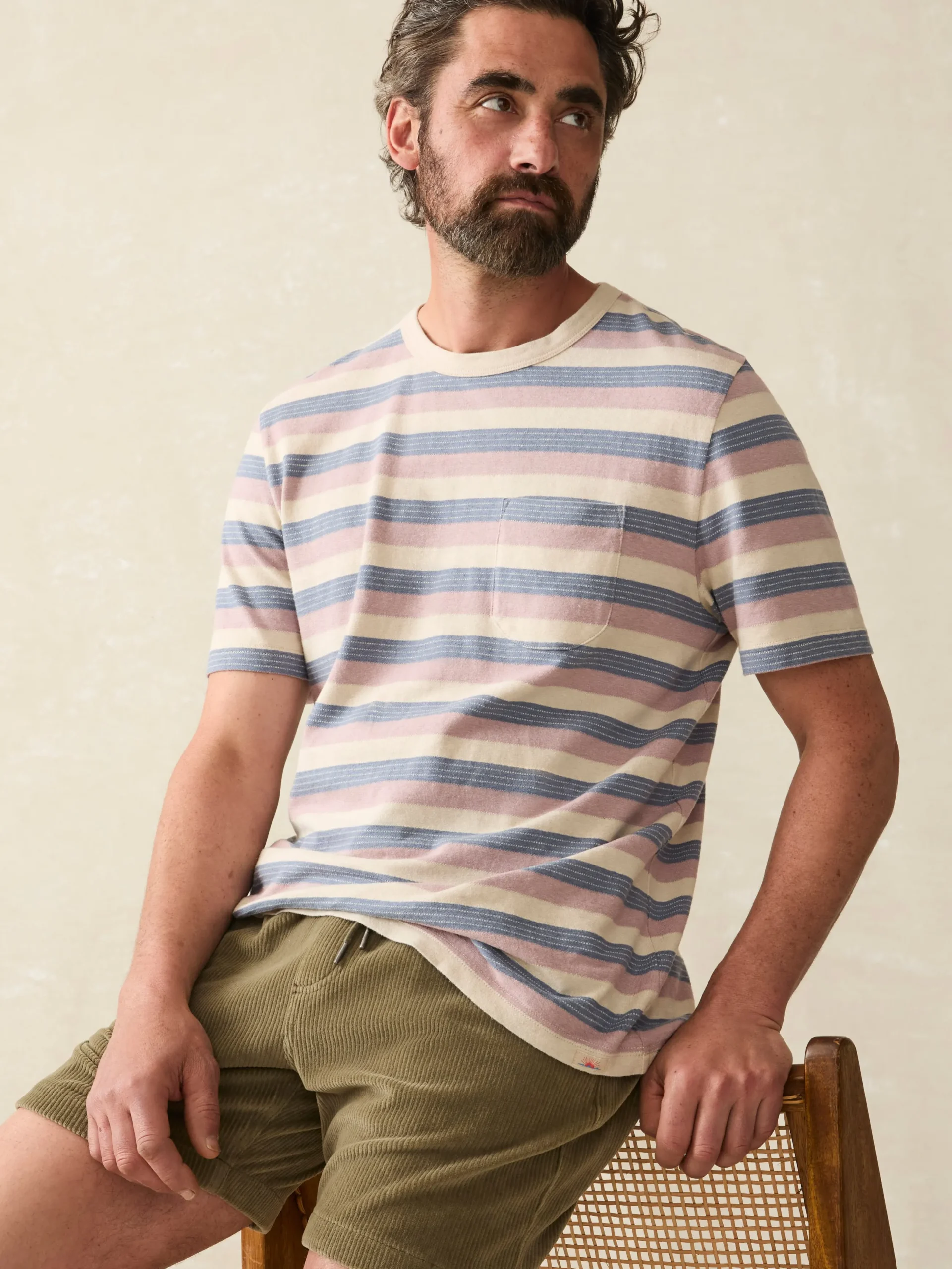 Faherty Brand Short-Sleeve Hemp Blend Tee -