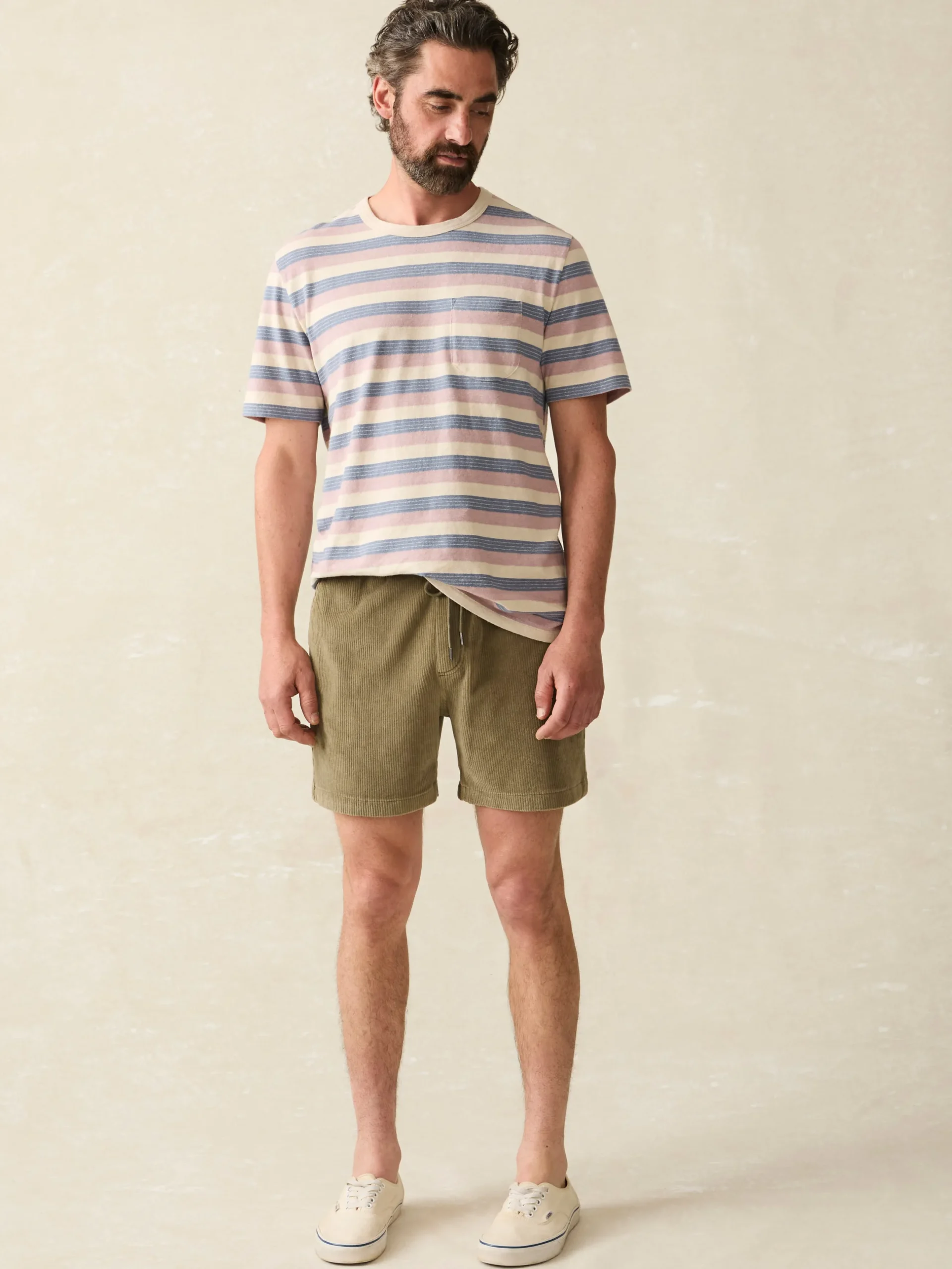 Faherty Brand Short-Sleeve Hemp Blend Tee -