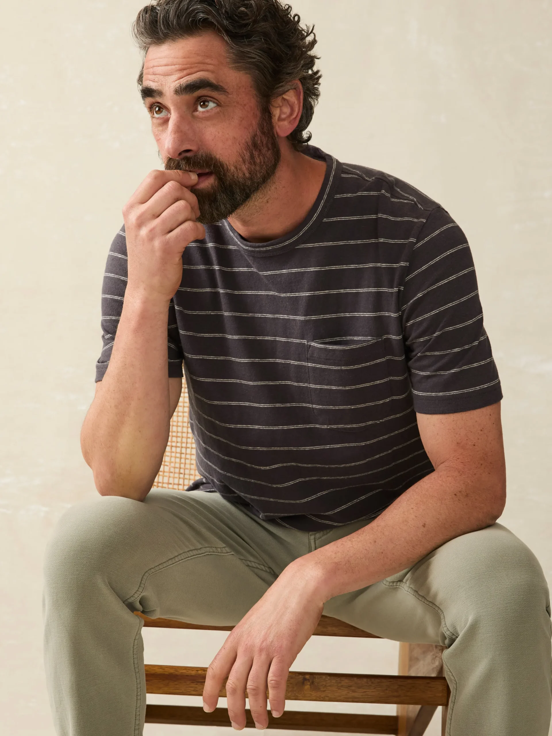 Faherty Brand Short-Sleeve Hemp Blend Tee -