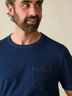 Faherty Brand Short-Sleeve Indigo Pocket Tee -