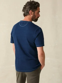 Faherty Brand Short-Sleeve Indigo Pocket Tee -