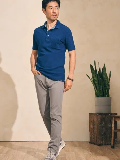 Faherty Brand Short-Sleeve Indigo Polo Shirt -