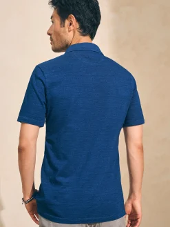 Faherty Brand Short-Sleeve Indigo Polo Shirt -