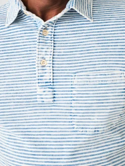 Faherty Brand Short-Sleeve Indigo Polo Shirt -
