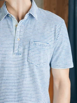Faherty Brand Short-Sleeve Indigo Polo Shirt -