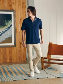 Faherty Brand Short-Sleeve Indigo Polo Shirt -