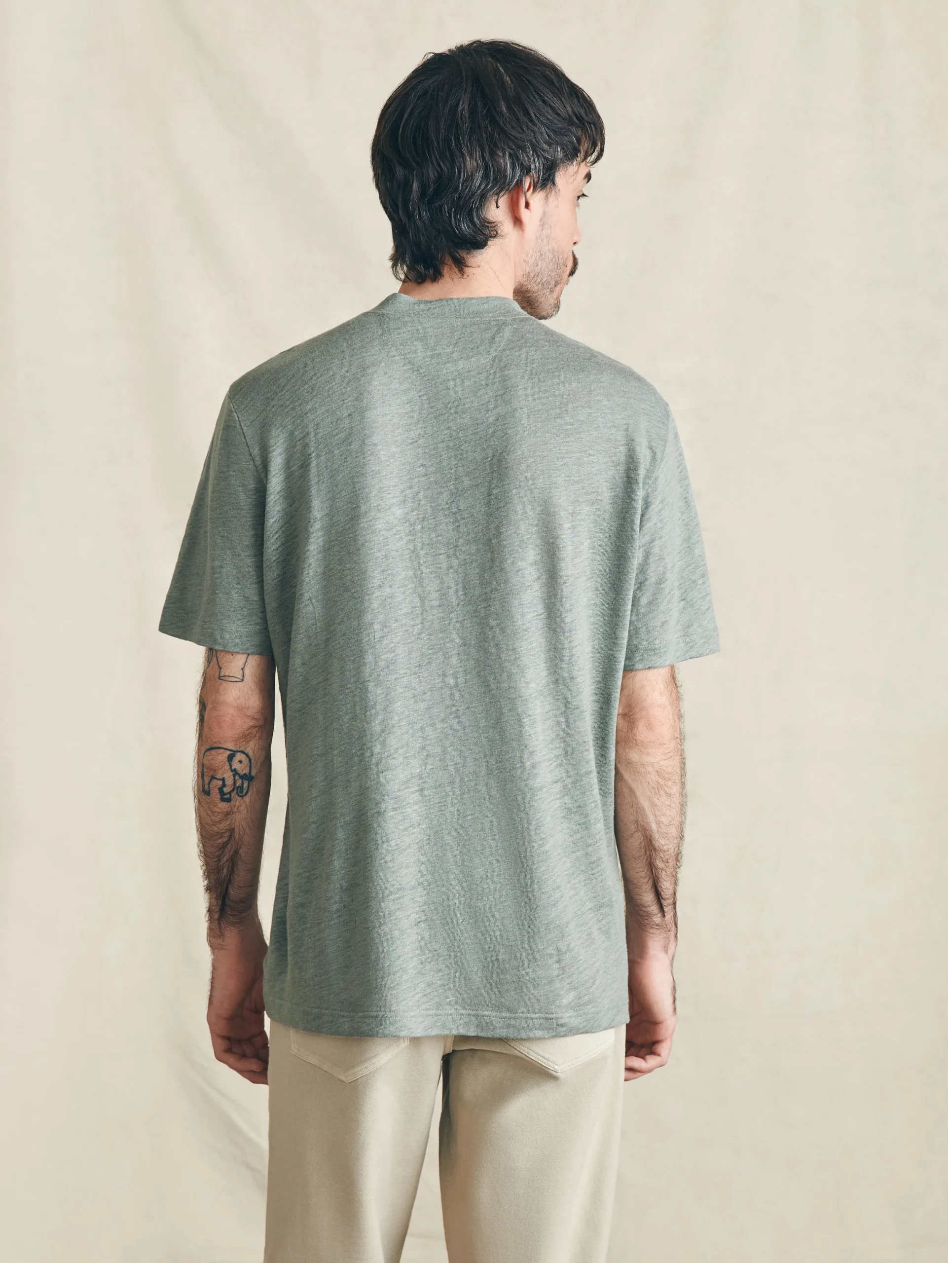 Faherty Brand Short-Sleeve Linen Henley -