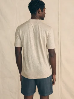 Faherty Brand Short-Sleeve Linen Henley -