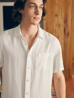 Faherty Brand Short-Sleeve Palma Linen Shirt (Tall) -