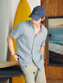Faherty Brand Short-Sleeve Palma Linen Shirt (Tall) -