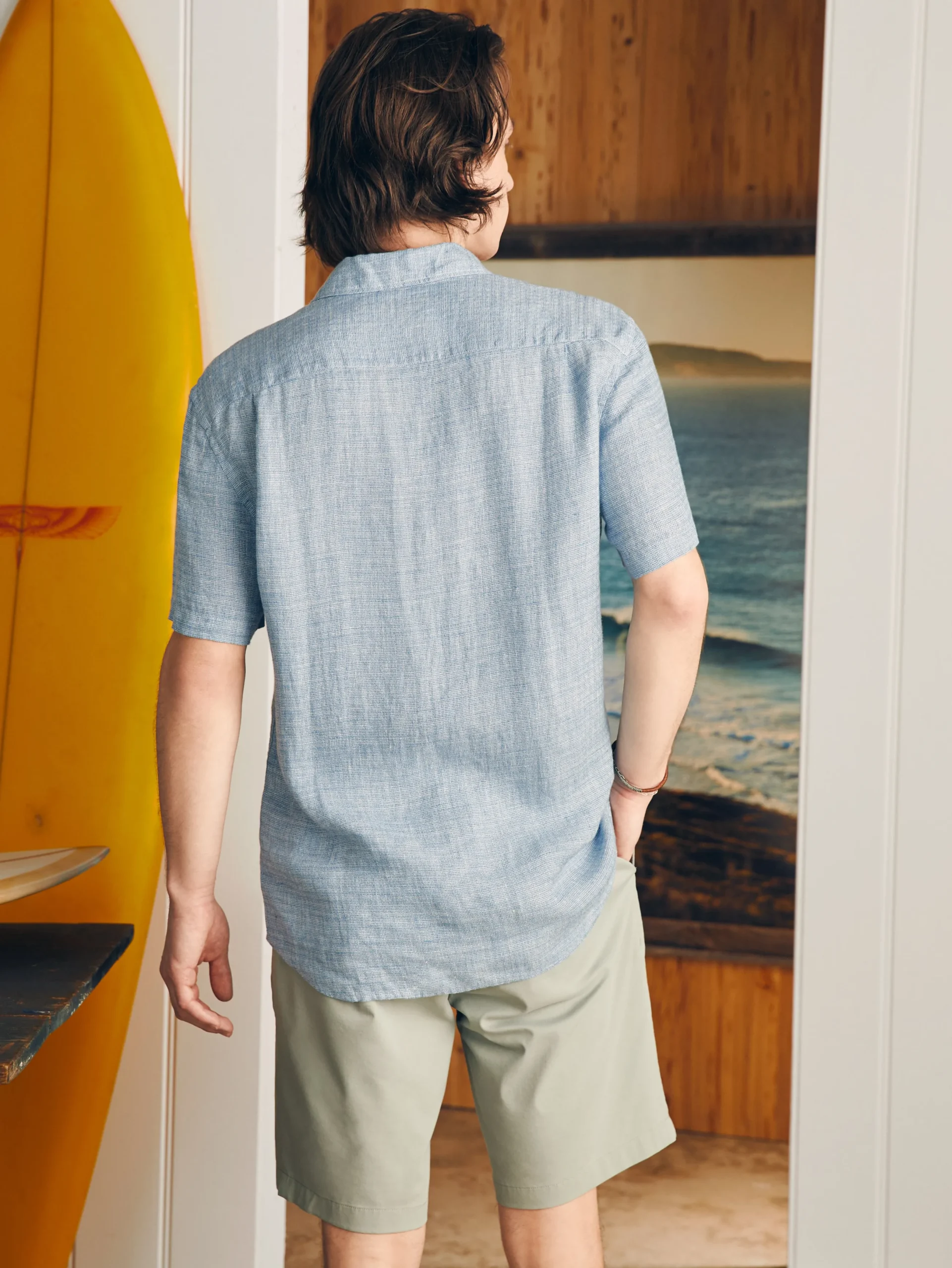 Faherty Brand Short-Sleeve Palma Linen Shirt (Tall) -