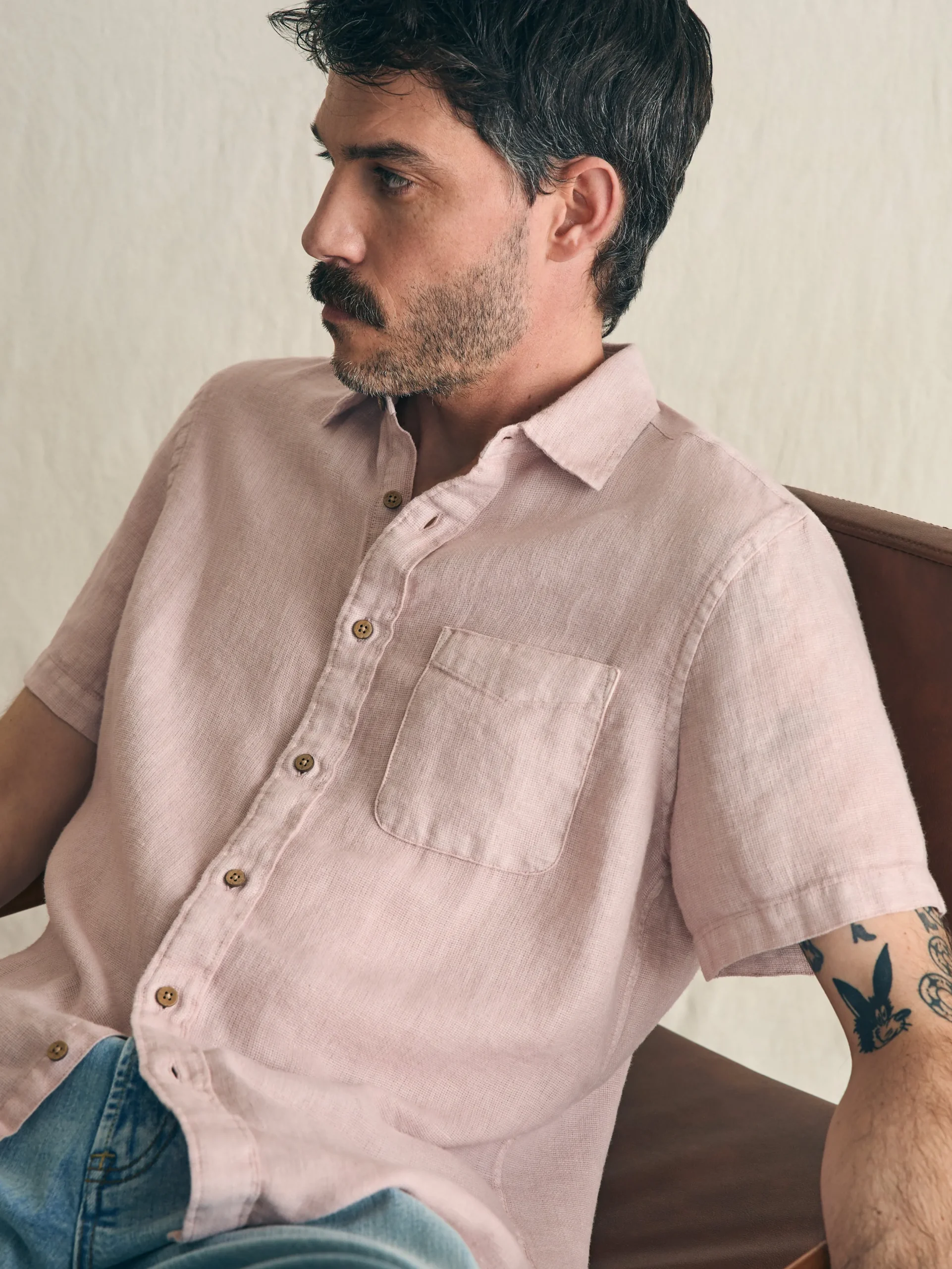 Faherty Brand Short-Sleeve Palma Linen Shirt -