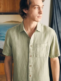 Faherty Brand Short-Sleeve Palma Linen Shirt -