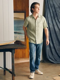 Faherty Brand Short-Sleeve Palma Linen Shirt -