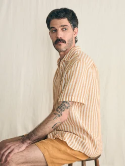 Faherty Brand Short-Sleeve Palma Linen Shirt -