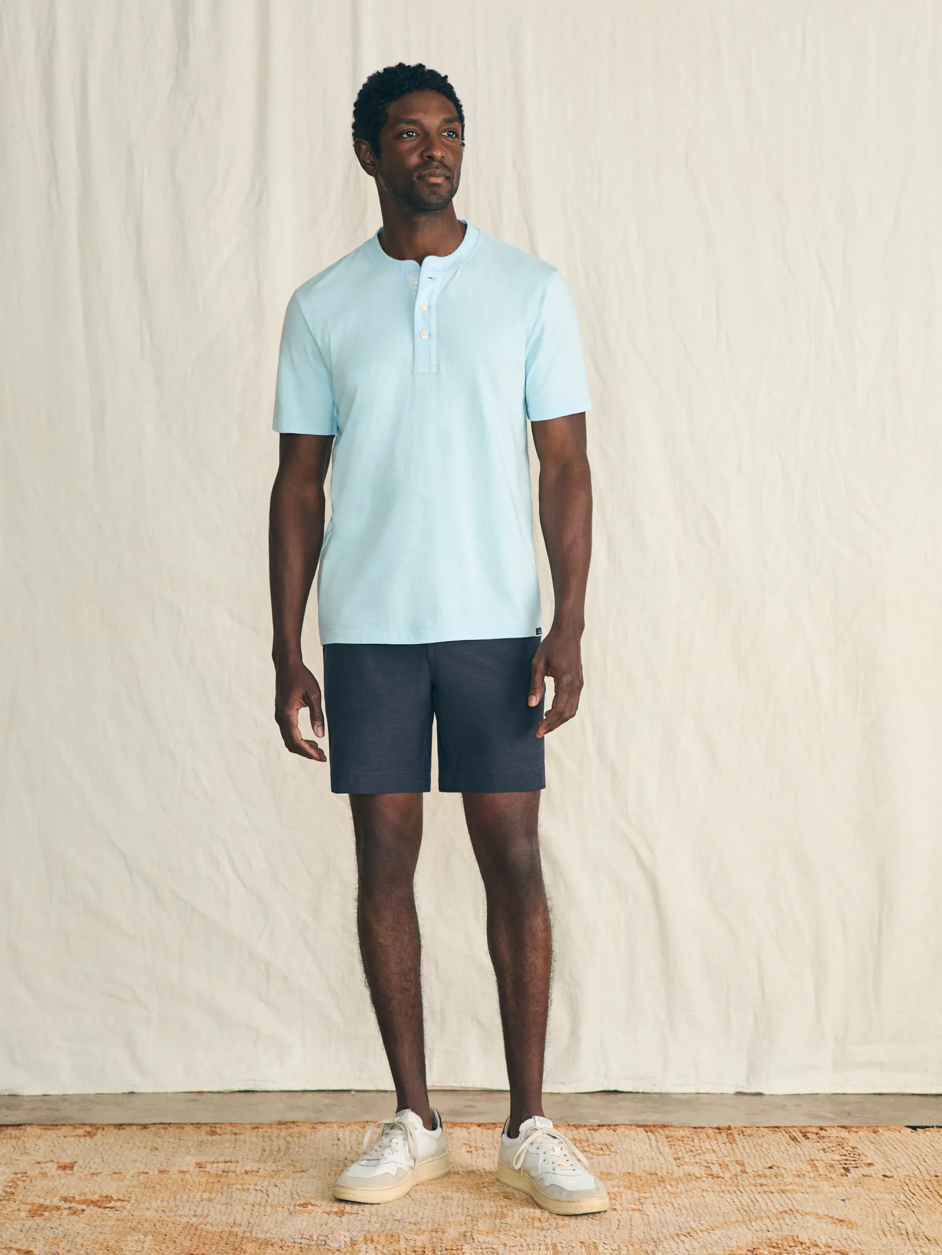 Faherty Brand Short-Sleeve Sunwashed Henley -