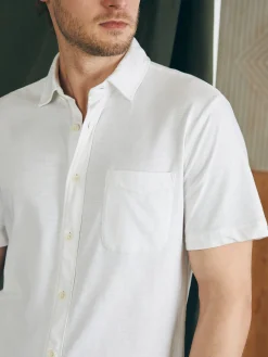 Faherty Brand Short-Sleeve Sunwashed Knit Shirt (Single Pocket) -