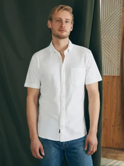 Faherty Brand Short-Sleeve Sunwashed Knit Shirt (Single Pocket) -