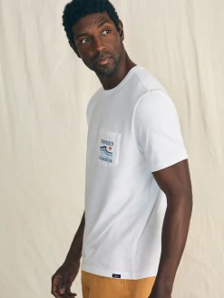 Faherty Brand Short-Sleeve Surfrider Sunwashed Pocket Tee -