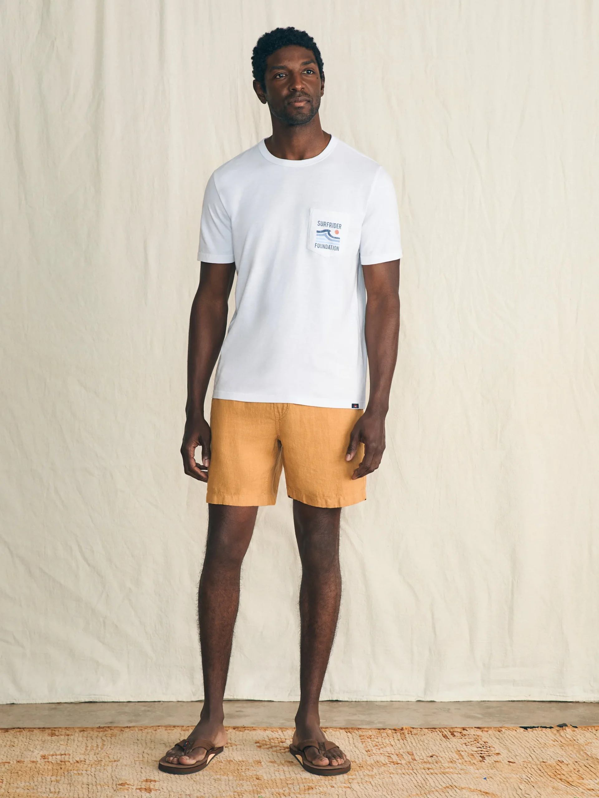 Faherty Brand Short-Sleeve Surfrider Sunwashed Pocket Tee -