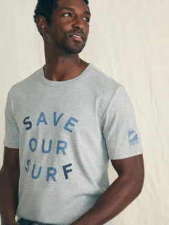 Faherty Brand Short-Sleeve Surfrider Sunwashed Tee -