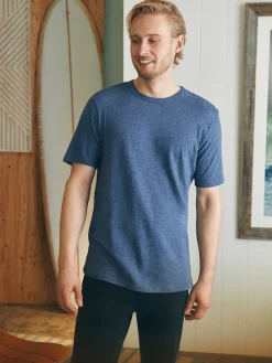 Faherty Brand Short-Sleeve Vintage Chambray Tee -