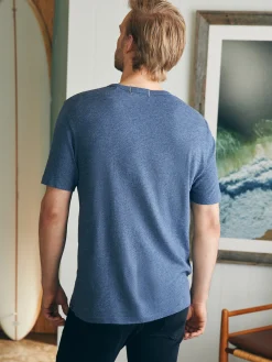 Faherty Brand Short-Sleeve Vintage Chambray Tee -