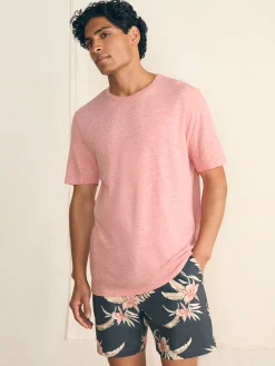 Faherty Brand Short-Sleeve Vintage Chambray Tee -