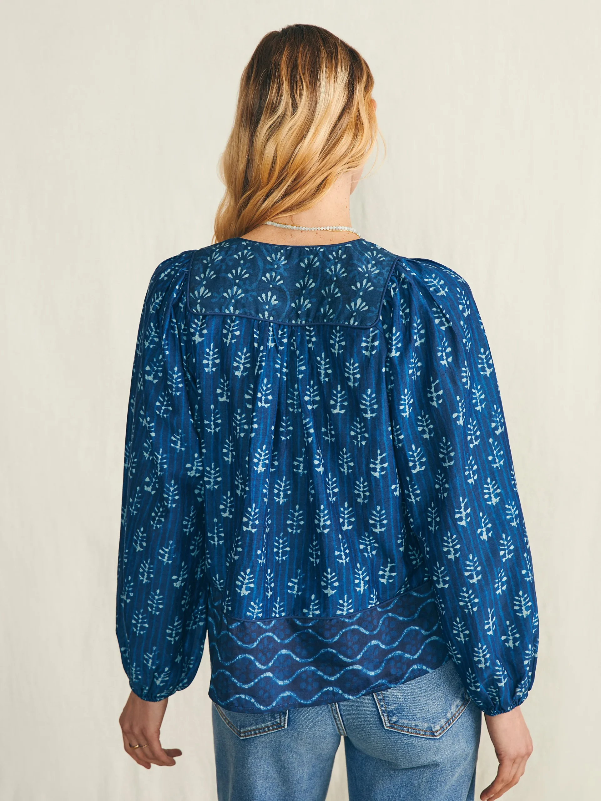 Women Faherty Brand Silk Blend Solstice Top -