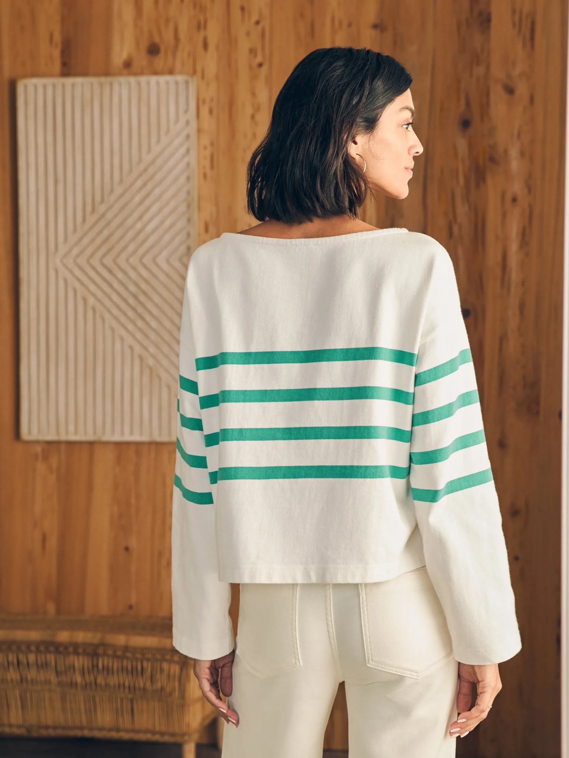 Women Faherty Brand Sport Jersey Long-Sleeve Tee -