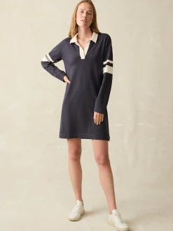 Women Faherty Brand Sport Jersey Polo Dress -